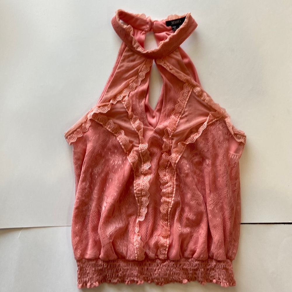 Peach XOXO Sleeveless Blouse
